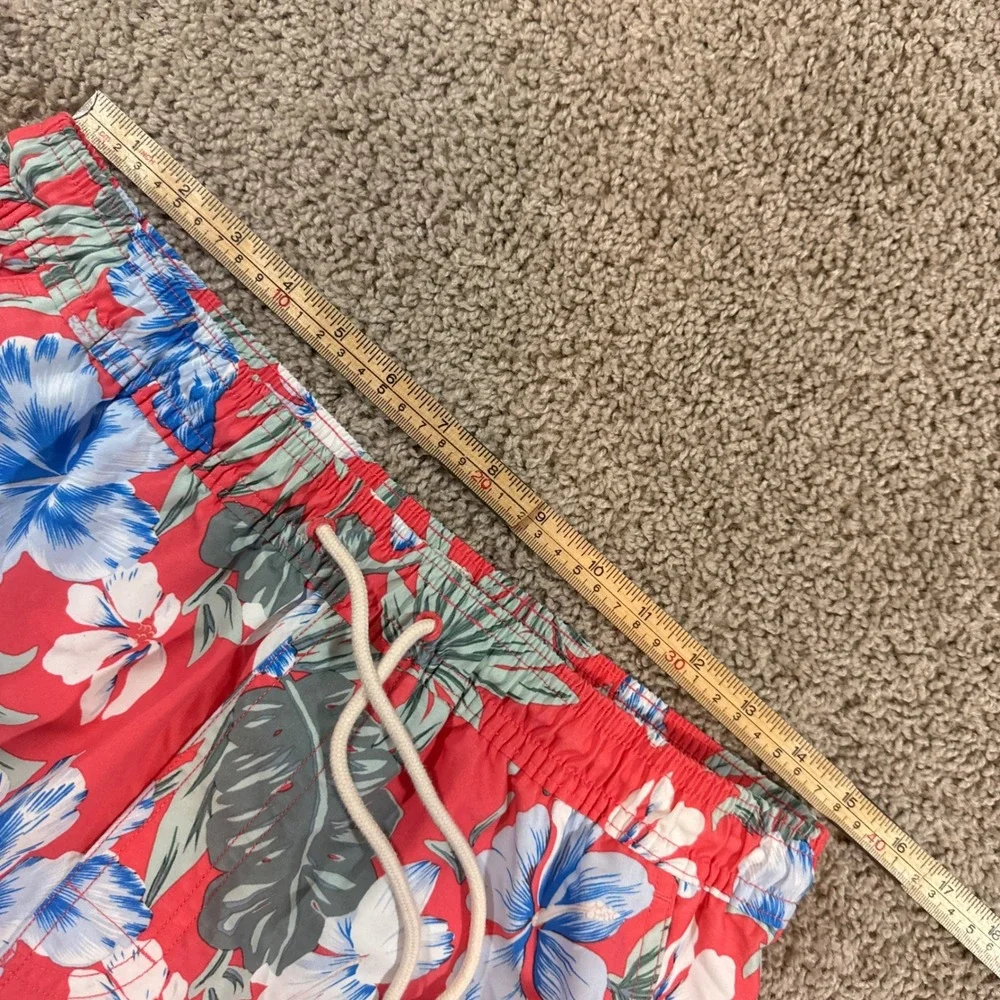 American Eagle Swim Trunks Mens Medium Red Tropical Floral Board Shorts VGC